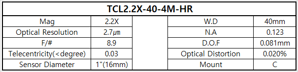 TCL2.2X-40-4M-HR 상세스펙 1