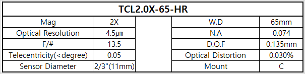 TCL2.0X-65-HR 상세스펙 1