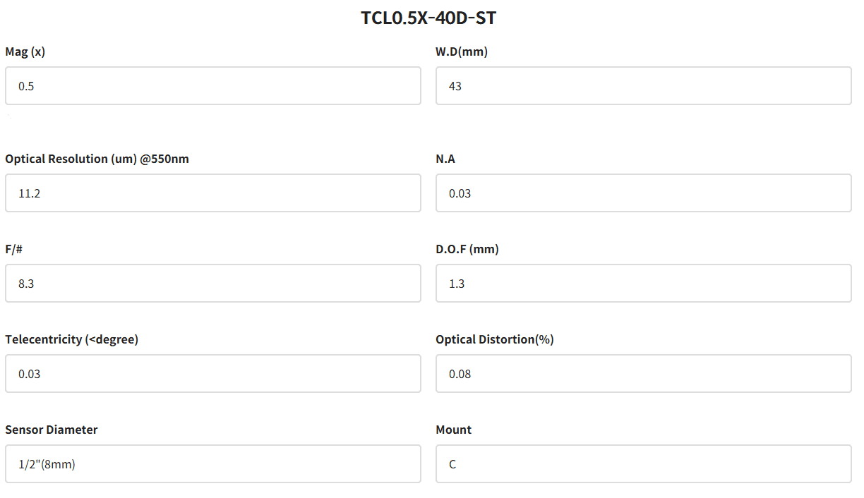 TCL0.5X-43D-ST 상세스펙 1